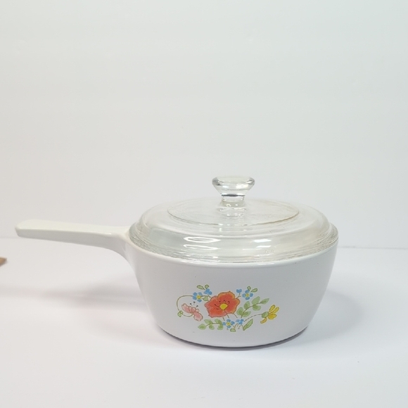 Corning Ware Wildflower Sauce Pan With Lid 1 1/2 Pint - Picture 2 of 8